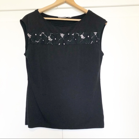 New York & Company Tops - New York & Company Black Lace Floral Top